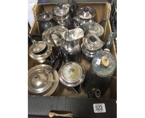 CARTON OF 11 VARIOUS TEA &amp; COFFEE POTS A/F