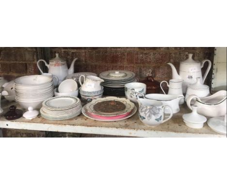 SHELF OF ODD CHINA, POTTERY ETC