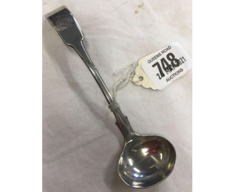 AN EXETER SILVER CREAM LADLE 1817 BY W.WALSH