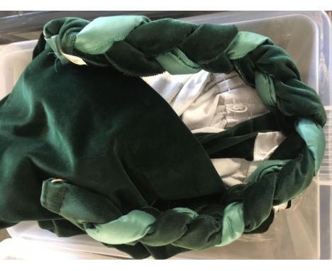 BRAND NEW PAIR OF LONG LINED DARK GREEN CURTAINS WITH TIE BACKS
