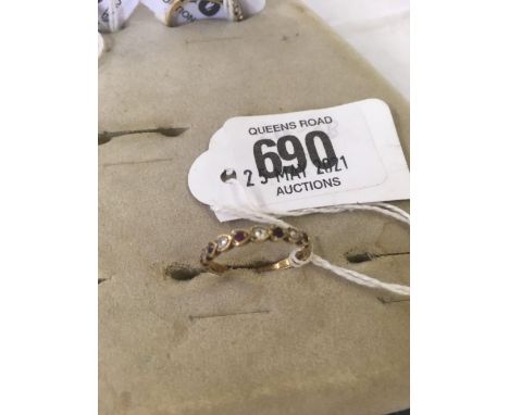 9 STONE RING SET IN 9ct