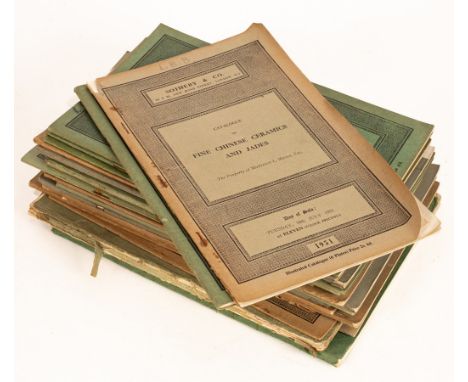 Sotheby's Asian arts (mainly Chinese) sale catalogues, London, 1931, 1940s and 1950s, 24 copies/Provenance: From the Library 