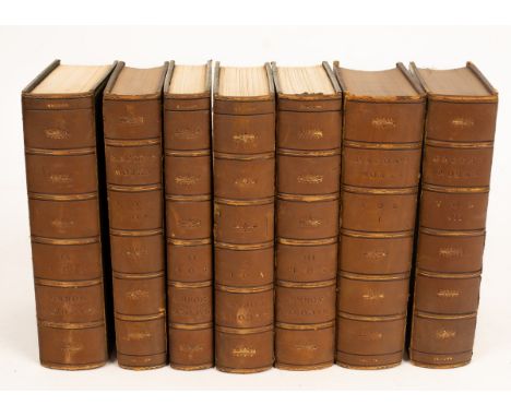 Bacon (Francis), The Works of Francis Bacon, London: Longmans & Co, 1889, 8vo, 7 volumes, gilt tooled green calf, top edge gi