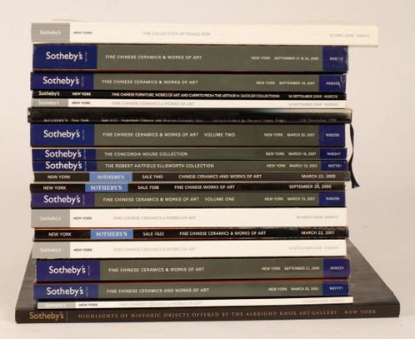 Sotheby's Asian arts (mainly Chinese) sale catalogues, New York, 2000s, 19 copies/Provenance: From the Library of Bluett & So