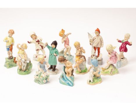 A set of twelve Royal Worcester figures of the months of the year modelled by Freda Doughty CONDITION REPORT: May - repaired 