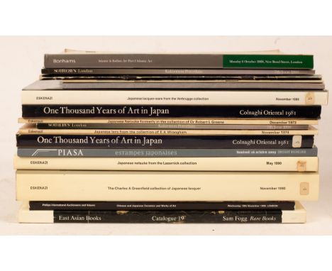 Sotheby's, Bonhams, Eskenazi and other art dealers catalogues on Japanese and Islamic arts, 16 copies/Provenance: From the Li