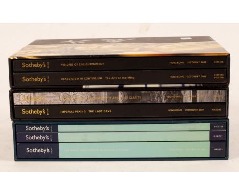 Sotheby's special Asian arts sale catalogues, Hong Kong, 2005, 2006 and 2007, 7 copies in 3 cases/Provenance: From the Librar