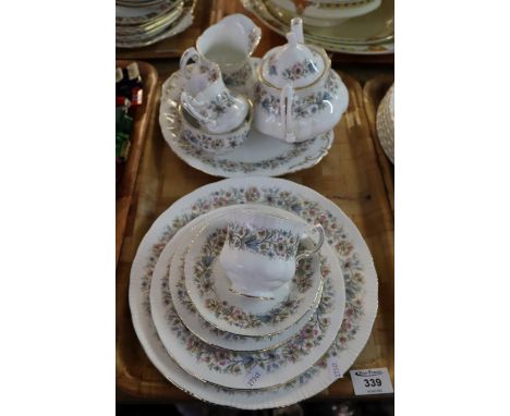 Tray of Paragon fine bone china 'Meadowvale' teaware to include; teapot, plates, milk jug, sucrier etc. (B.P. 24% incl. VAT) 