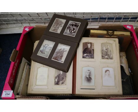 Interesting collection of Victorian photograph albums, together with a large collection of assorted portrait photographs incl
