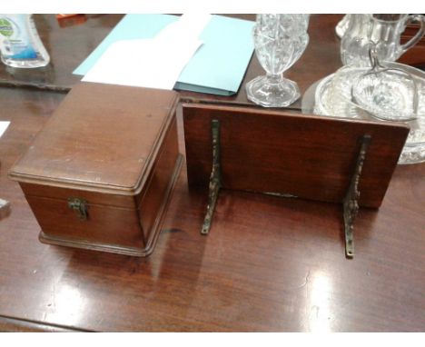 the lid with instructions for 'Crystal Radio' together with a small mahogany bracket shelf (2)&nbsp;