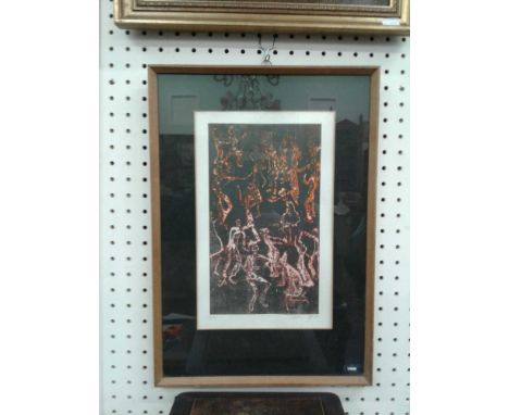 Disco, framed limited edition lithograph, numbered 5/10, signed