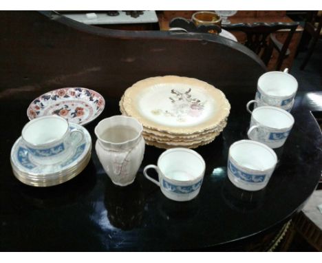 together with five Carltonware&nbsp;dishes, small Belleek vase and a small Victorian dish&nbsp;