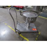 Stainless Hopper On Stainless Cart(21""Tall /20"" Diameter)
