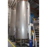 125 Barrel Capacity Mueller S/S Cold Liquor Tank, Vertical, Single Shell, Closed Top, Dish Bottom