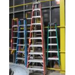 (1) 10Ft Fiberglass Ladder, (3) 8 ft Fiberglass Ladders (3) 6ft Fiberglass Ladders and (2) 6Ft