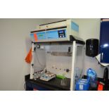 Erlab Flow 391 Captair Flow Table Top Filter Hood with Stirrer/Hot Plate and Misc. Contents, s/n: