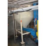 6 ft diameter x 8 ft tall (Straight Side), Carbon Steel, Closed Top, Cone Bottom Silo on Load