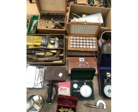 A COLLECTION OF WATCH MAKERS TOOLS