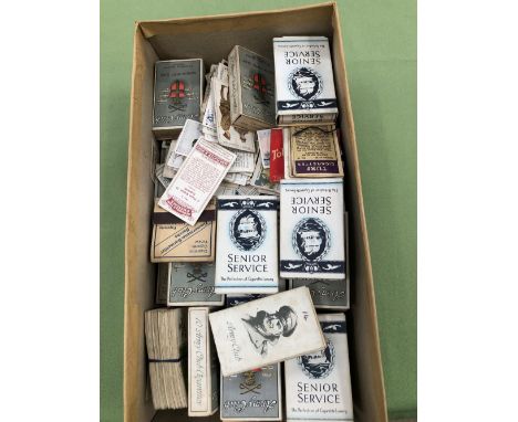 A LARGE COLLECTION OF VINTAGE CIGARETTE CARDS, MANY SORTED AS SETS. 