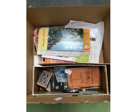 A QUANTITY OF VINTAGE EMPHERA, COINS, BANK NOTES, ETC. 