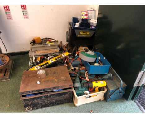 VARIOUS POWER TOOLS, HAND TOOLS ETC.