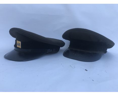 An AA cap with enamel badge to the front and one other. 