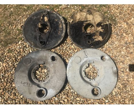 Four vintage Bentley back plates.