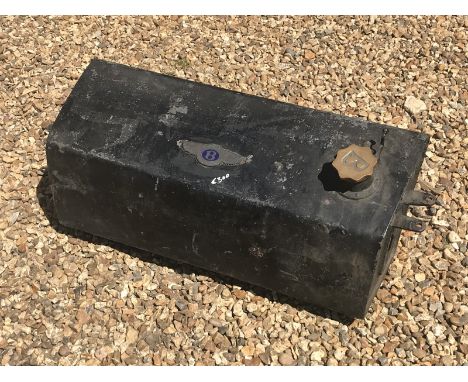 A vintage Bentley rear mounted petrol tank complete with winged-B badge and filler cap. 