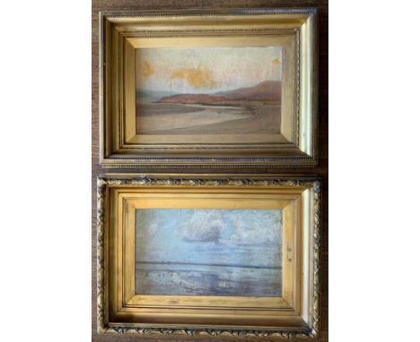 Chisolm Cole, A.R.C.A. (fl.1890-1899) A pair, Beachessigned, oils on canvas, 29cm x 50cm** We would please ask that all payme
