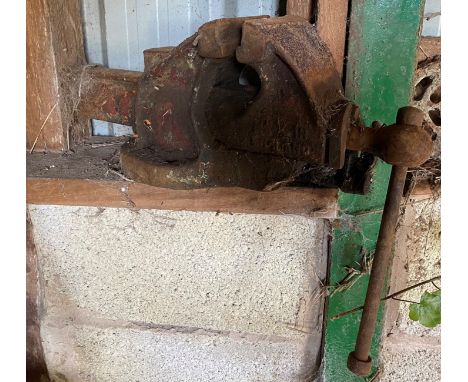 Salvage - A large cast iron vice, 19cm high.** We would please ask that all payments are made by 12pm on Thursday 14th April 