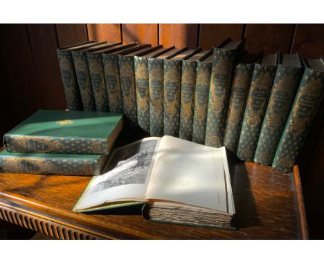 Dumas, Alexandre. The Works, in 18 volumes, London: J. M. Dent, 1894, uniformly bound in publisher's green cloth lettered in 