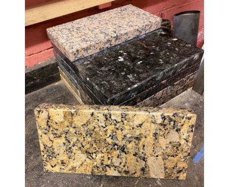 Twelve rectangular marble plinths or base samples, 30cm long, 15cm wide (12).** We would please ask that all payments are mad