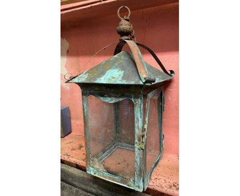 An Arts and Crafts copper hall lantern, c.1890, 56cm high.** We would please ask that all payments are made by 12pm on Thursd