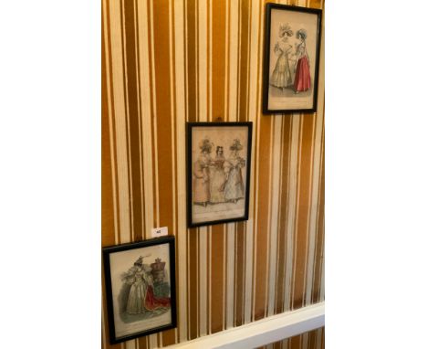 A set of six Ladies of Fashion coloured engravings, 23cm x 14.5cm** We would please ask that all payments are made by 12pm on