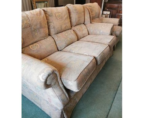 A three seat high back sofa, a high back armchair; a high back Reclining Chair (3)** We would please ask that all payments ar