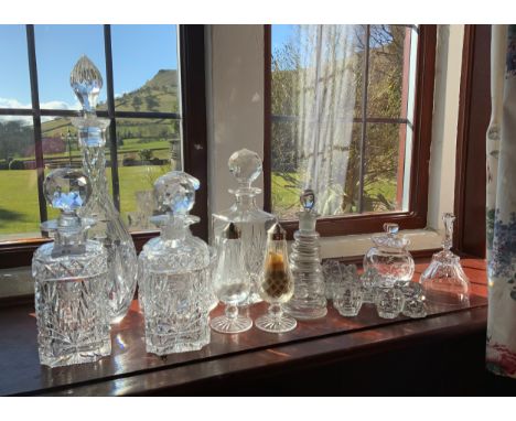 Glassware - five decanters, glass salt and pepper pots;  salt cellars;  etc** We would please ask that all payments are made 