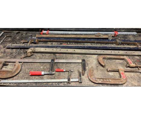 Tools - A Rolson bar clamp, another, others; g-clamps; etc (14).** We would please ask that all payments are made by 12pm on 