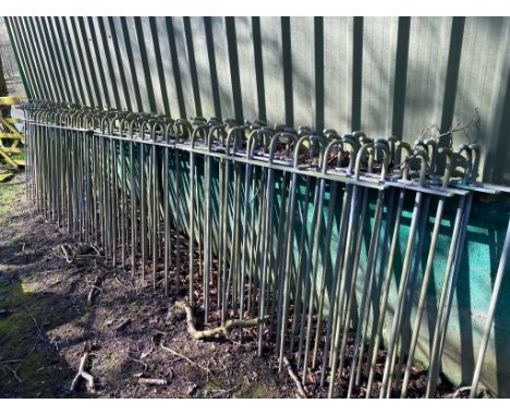 Salvage - A long run of galvanized estate fencing, approximately 27m long (22).** We would please ask that all payments are m