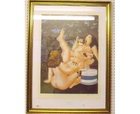 A Beryl Cook  limited edition print "The Birthday Cake", 50 x 37cm