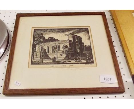 Granger Smith - print of Liverpool College Chapel, 12 x 17cm
