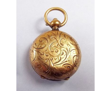 A Dennison gold plated sovereign case watch fob