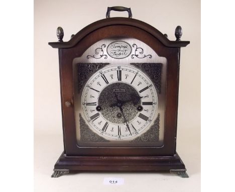 A reproduction Georgian style bracket clock by Bentima