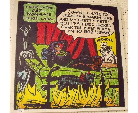A pop art print 'Cat Woman' - 76 x 76cm