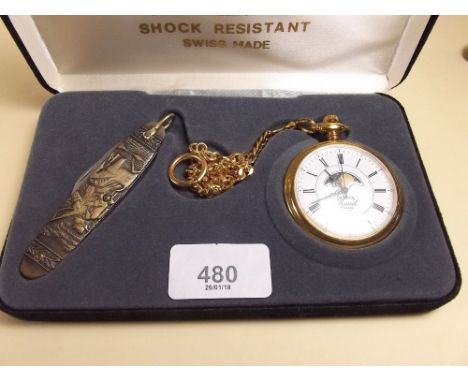 A Marcel Quartz pocket watch - cased