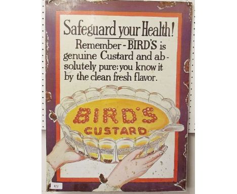 A 'Birds Custard' enamel style reproduction sign - 61cm x 46cm