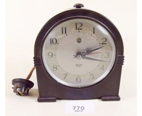 A Smiths Bakelite electric alarm clock