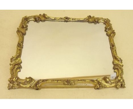 A good 19th century carved wood gilt scrollwork Mechanical Picture or Folio Frame with gilt brass carrying handle and hinged 