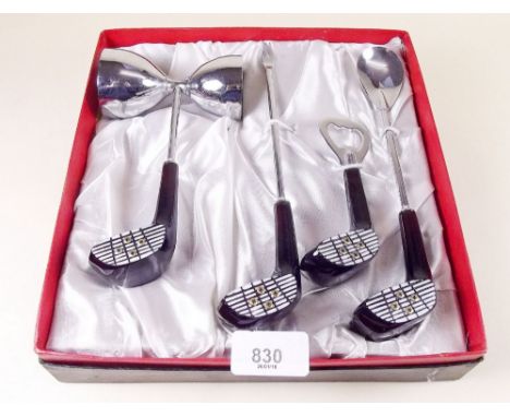 A vintage golf cocktail set