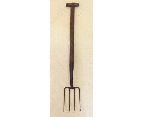 A ladies lightweight T-handled garden fork