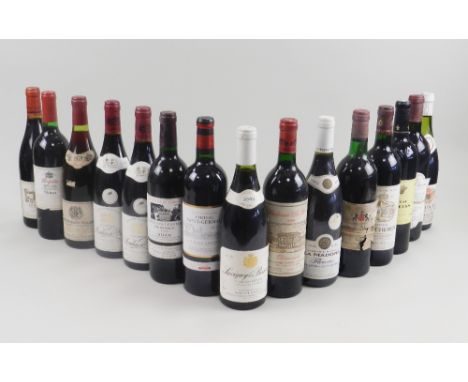 A mixed lot of fifteen bottles to include Chiroubles 2005, Penfolds Shiraz, Bin 128 Coonawarra 1997, Cotes de Nuit VIllage 19